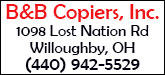 B&B Copiers Sponsorship Banner