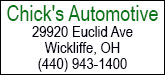 Chick's Automotive Sponsorship Banner