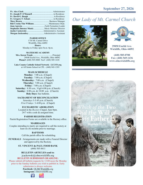September 27 Bulletin