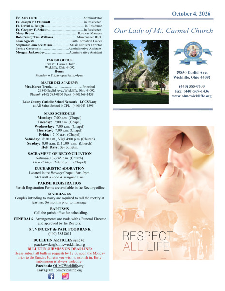 October 4 Bulletin